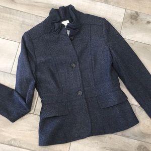 NWT J. Crew Factory ruffle neck jacket